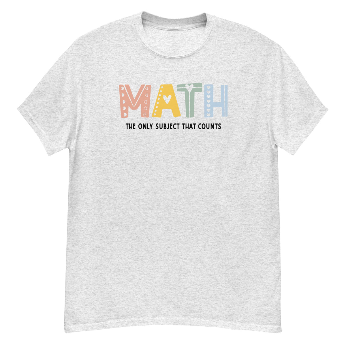 Math Counts Tee - math-themed graphic - Ash front flat