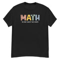 Math Counts Tee - math-themed graphic - Black front flat