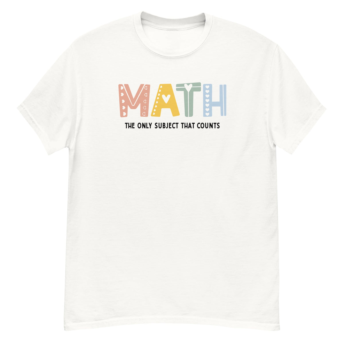 Math Counts Tee - math-themed graphic - White front flat