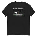 Romans 8:31 Tee - Bible verse graphic - Black front flat